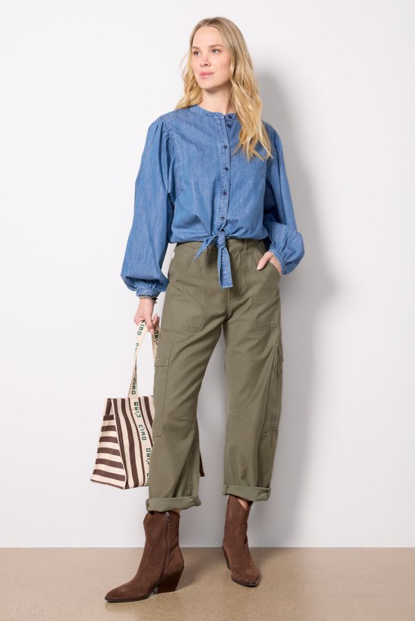 Tie Front Volume Blouse - Image 5