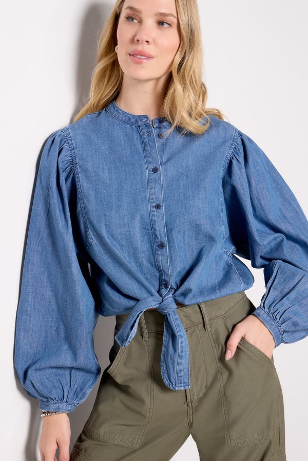 Tie Front Volume Blouse - Image 6