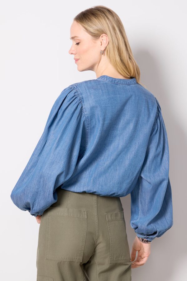 Tie Front Volume Blouse - Image 4