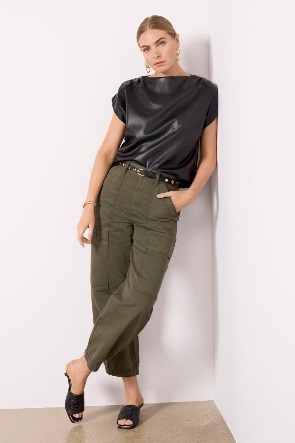 Astrid Faux Leather Muscle Top - Image 3