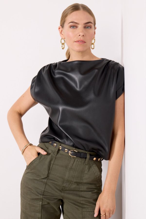 Astrid Faux Leather Muscle Top - Image 6