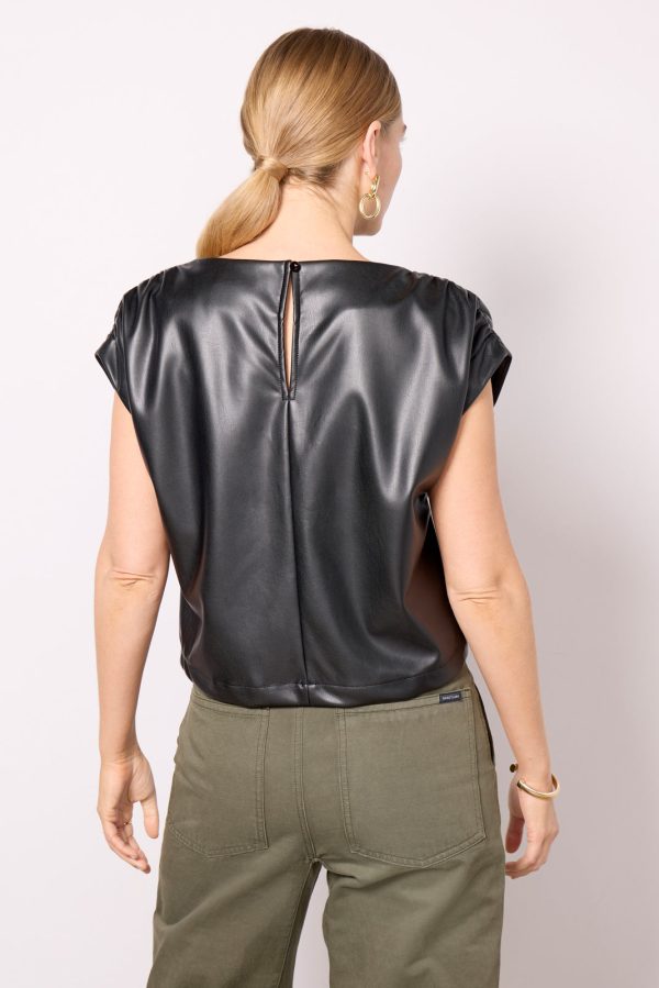 Astrid Faux Leather Muscle Top - Image 4