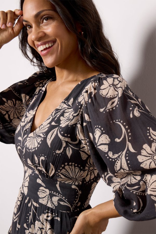 Ariana Floral Midi Dress - Image 3