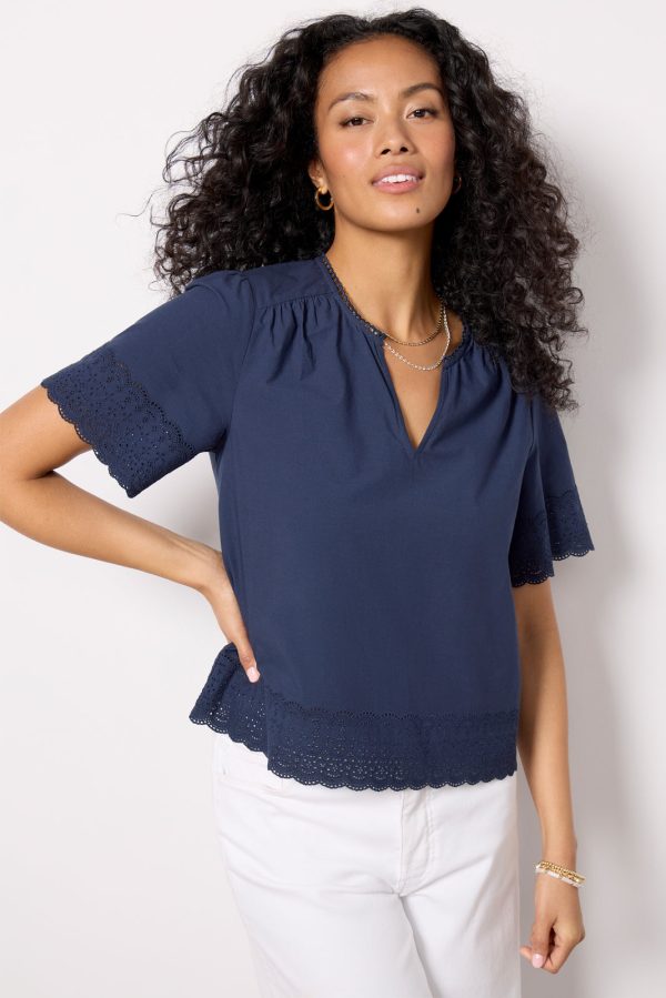 Blair Cutwork Trim Top - Image 7