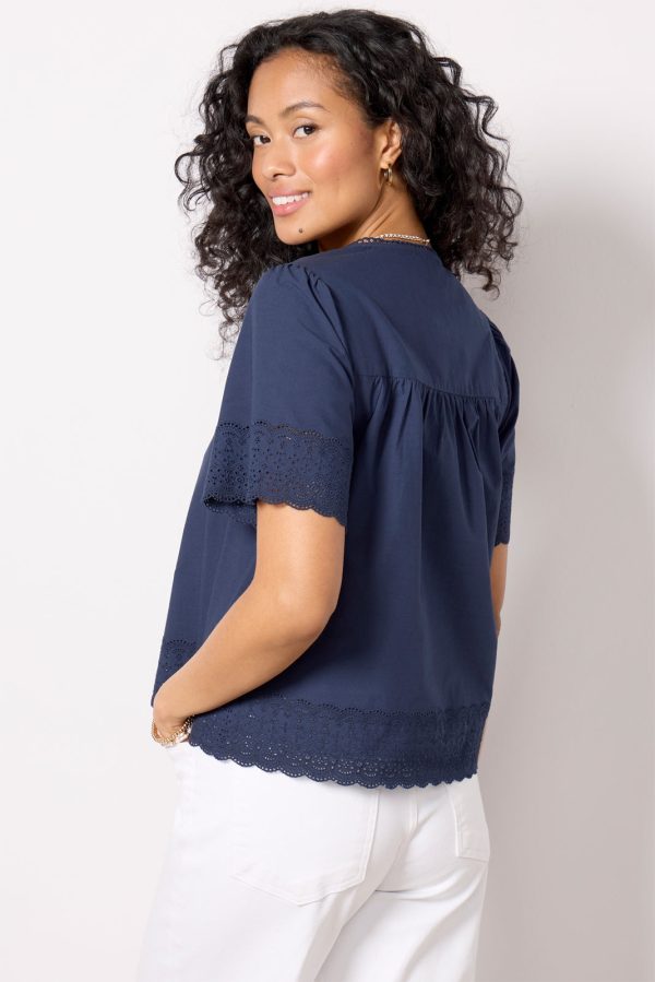 Blair Cutwork Trim Top - Image 4