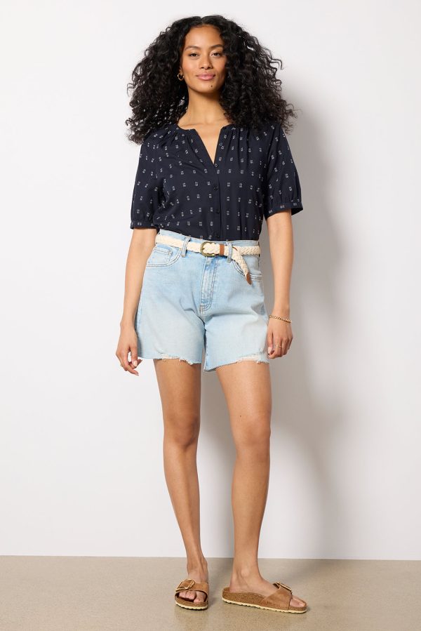 Fallon Split Neck Dobby Shirt - Image 3