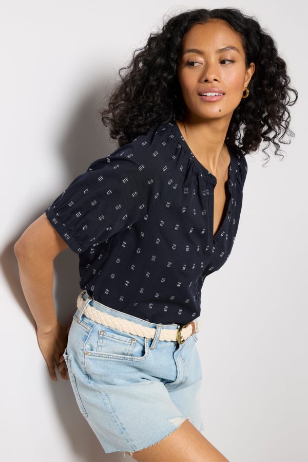 Fallon Split Neck Dobby Shirt - Image 5