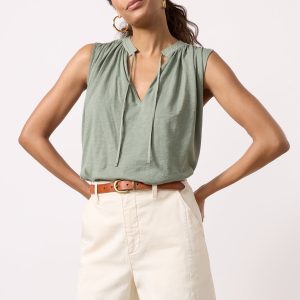 Via Tie Front Tank