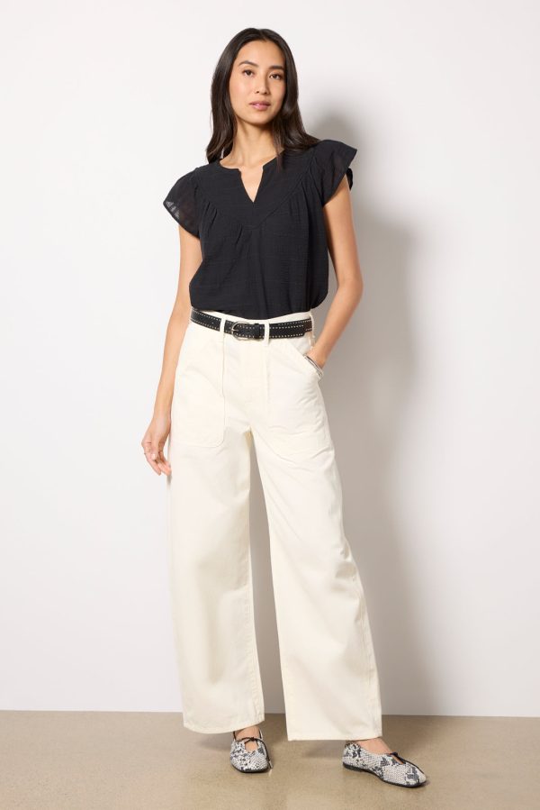 Eliana V Neck Flutter Top - Image 2