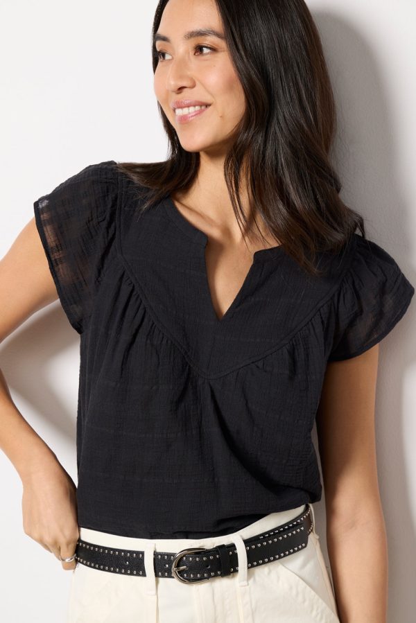 Eliana V Neck Flutter Top - Image 3
