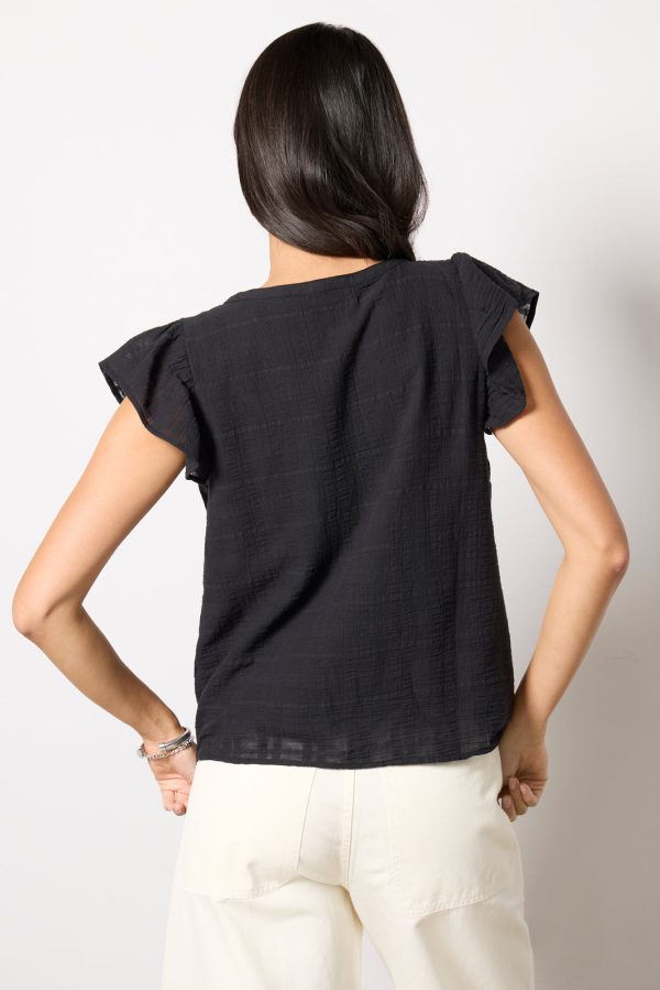 Eliana V Neck Flutter Top - Image 4