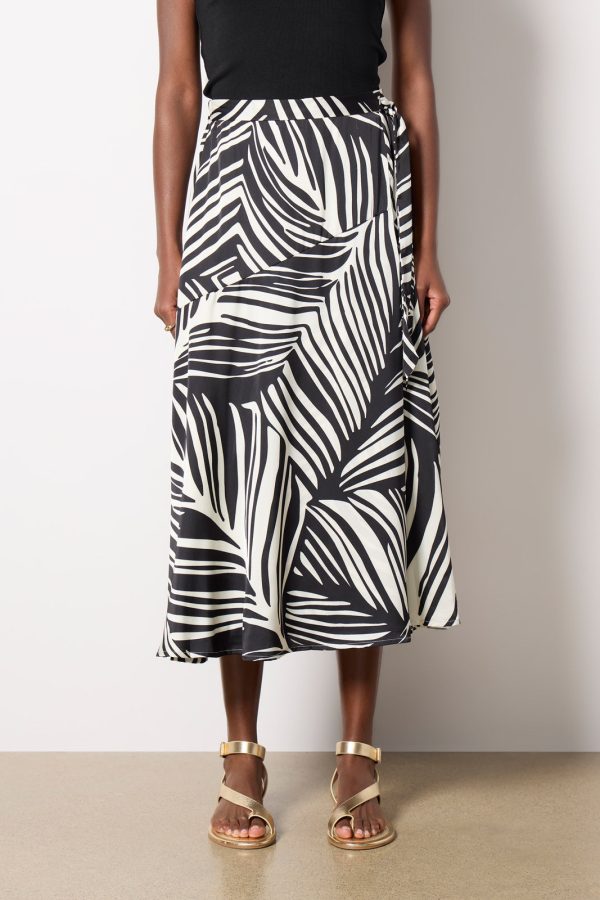 Satin Faux Wrap Skirt - Image 5