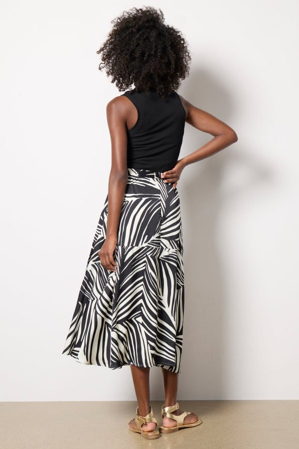 Satin Faux Wrap Skirt - Image 4