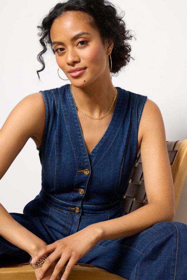 Denim Giselle Jumpsuit - Image 5