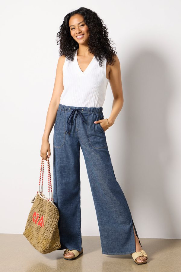 Julia Stretch Linen Lounge Pant - Image 3