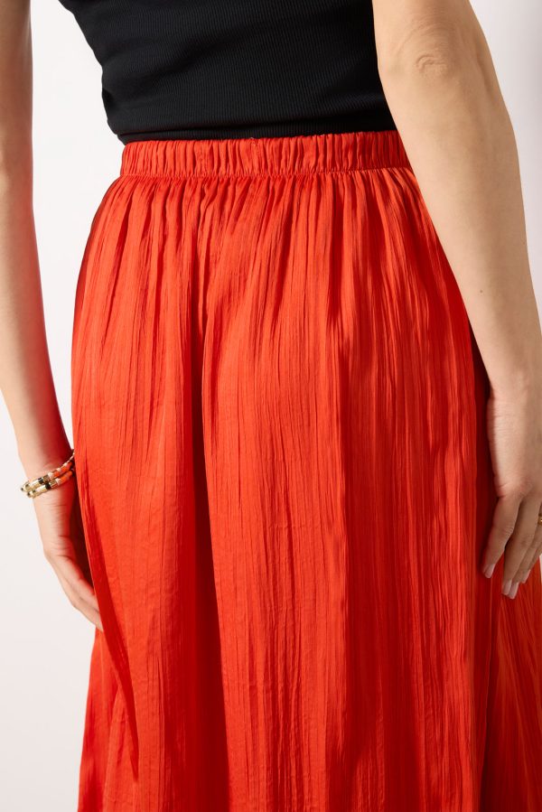 Claire Satin Midi Skirt - Image 3