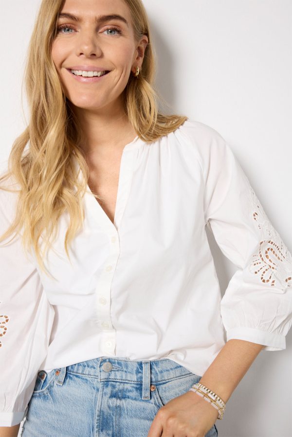 Ainsley Eyelet Sleeve Top - Image 3