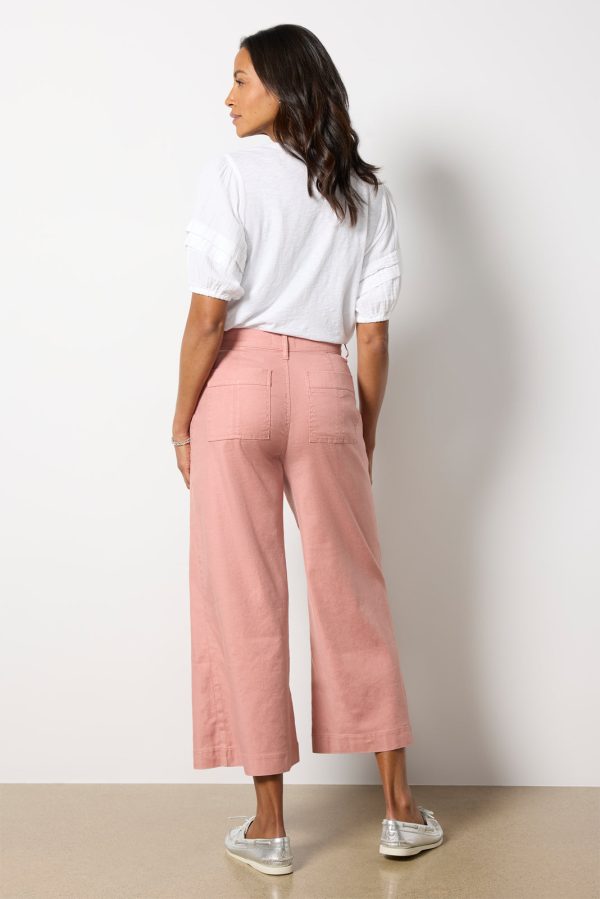 Joelle Stretch Linen Cropped Wide Leg - Image 4