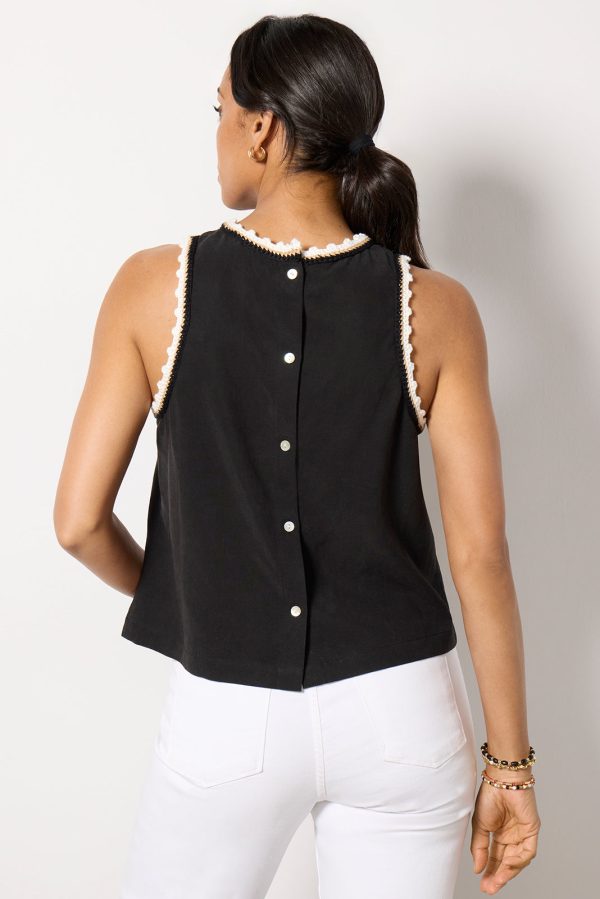 Trim Detail Button Back Tank - Image 4