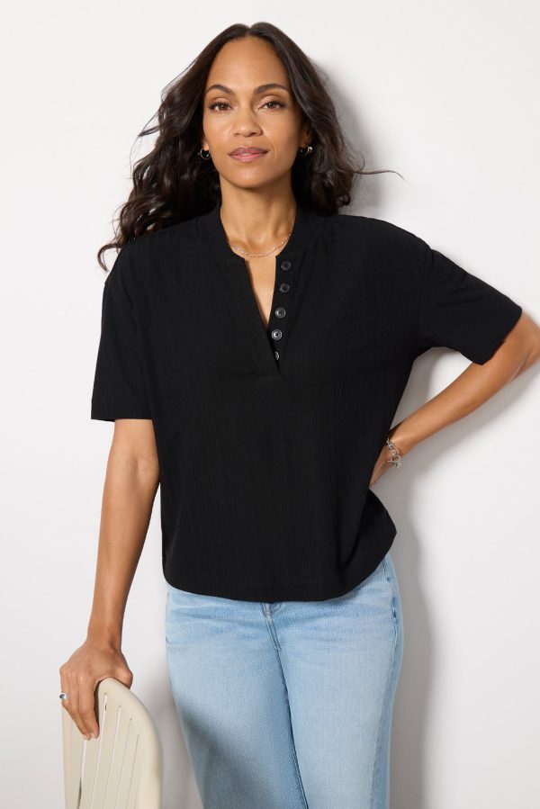 Kasey Mock Placket Tee - Image 3