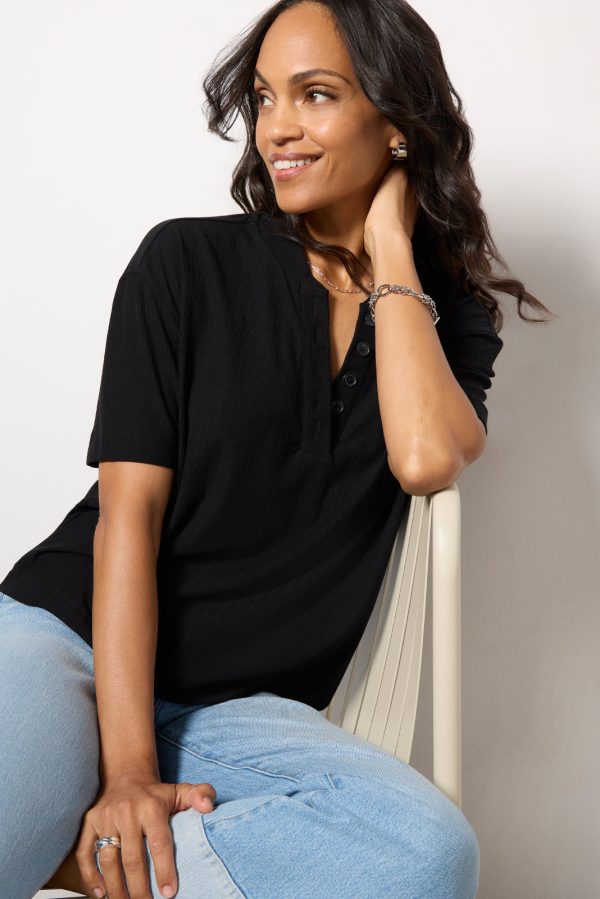 Kasey Mock Placket Tee - Image 5