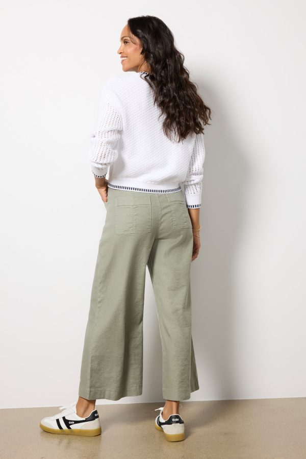 Joelle Stretch Linen Cropped Wide Leg - Image 4