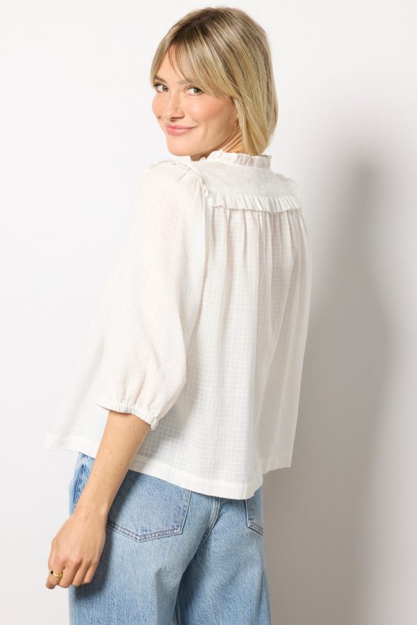 Quarter Sleeve Crochet  Blouse - Image 4