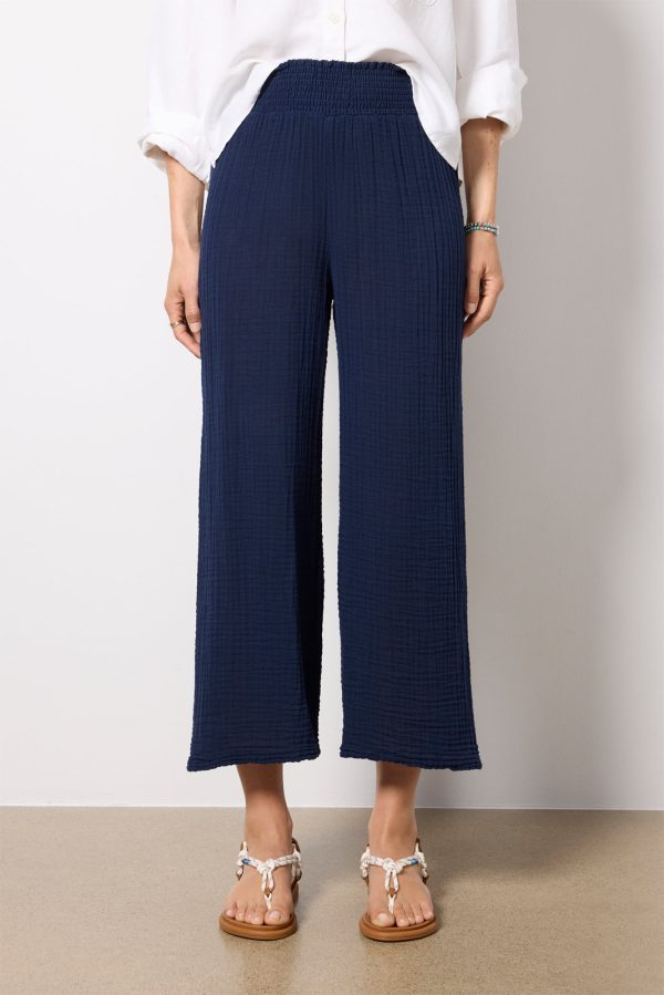 Medina Smocked Waist Cropped Pant - Image 6