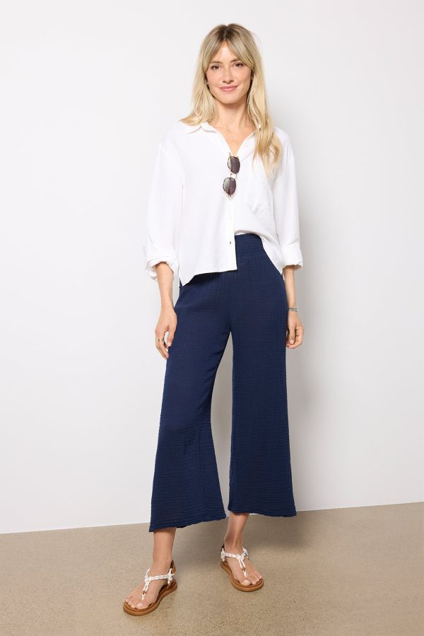 Medina Smocked Waist Cropped Pant - Image 5