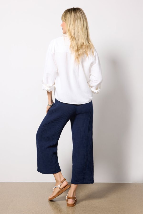 Medina Smocked Waist Cropped Pant - Image 4
