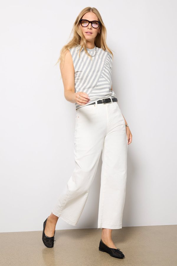 Daphne Strong Shoulder Stripe Top - Image 6