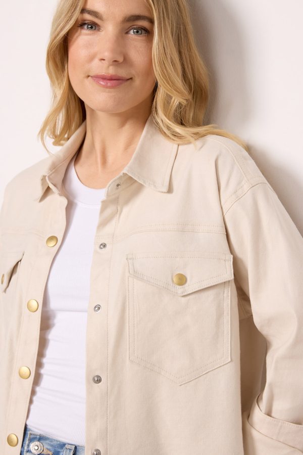 Frankie Stretch Linen Shacket - Image 2