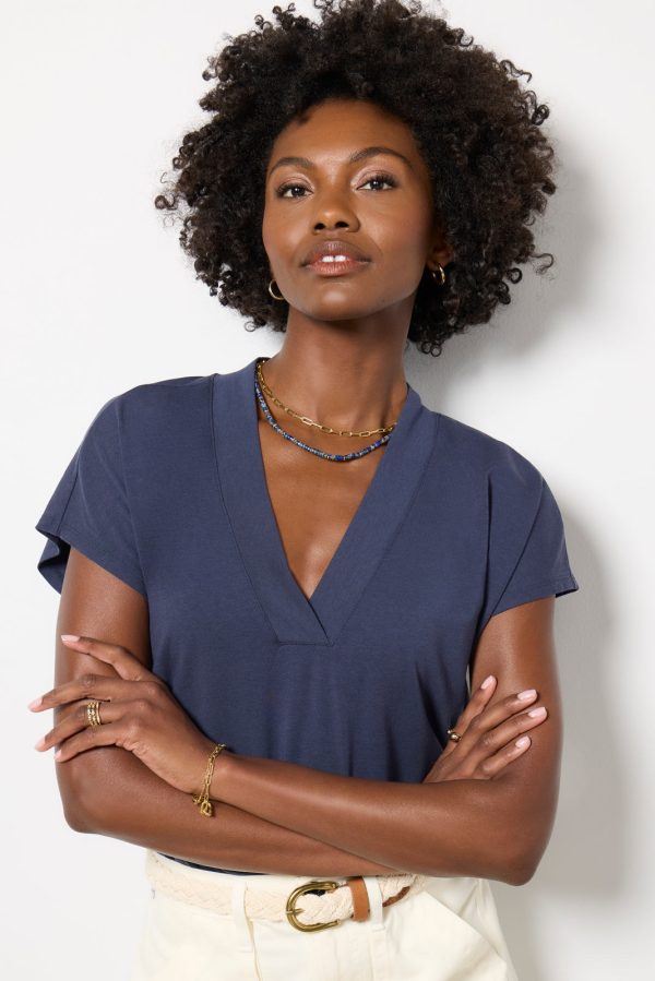 V Neck Modal Tee - Image 2