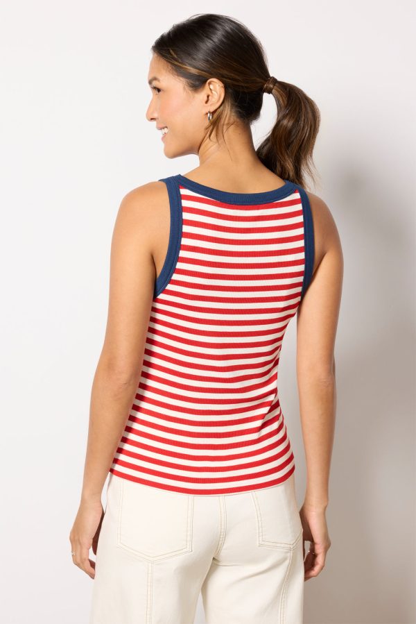 Sonya Stripe Ringer Tank - Image 4