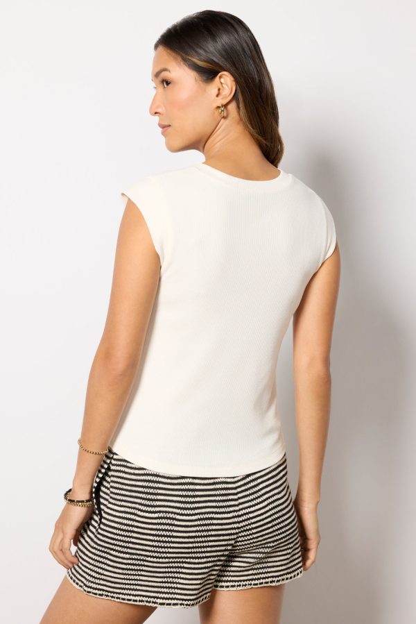 Oro Ribbed Tee - Image 4