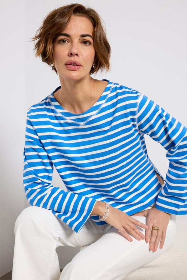 Marsielle Striped Boatneck Tee - Image 2