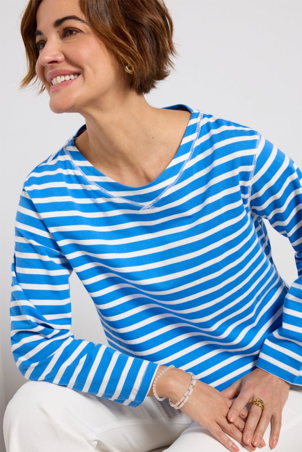 Marsielle Striped Boatneck Tee - Image 5