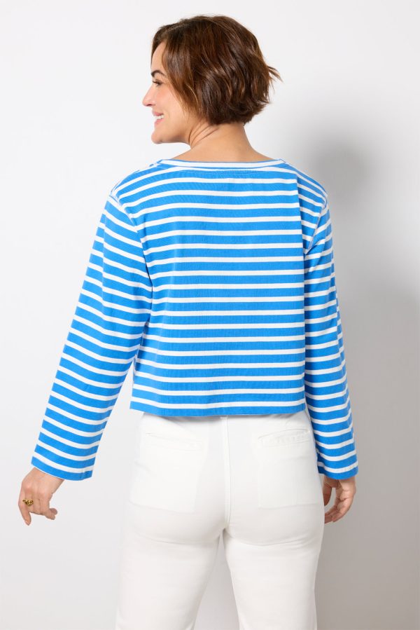 Marsielle Striped Boatneck Tee - Image 4