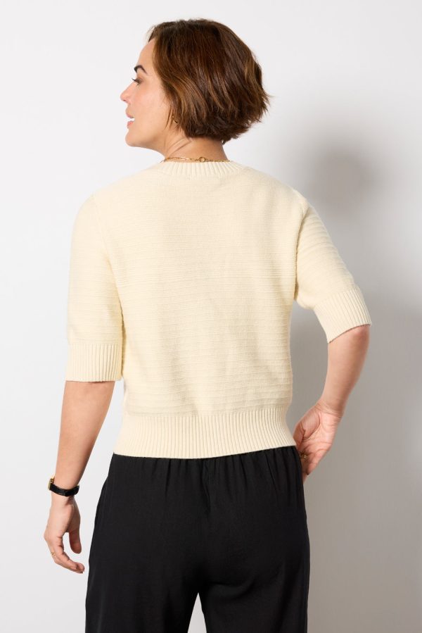 Textured Short Sleeve Cardi - Image 4