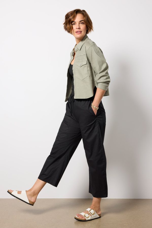 Frankie Stretch Linen Shacket