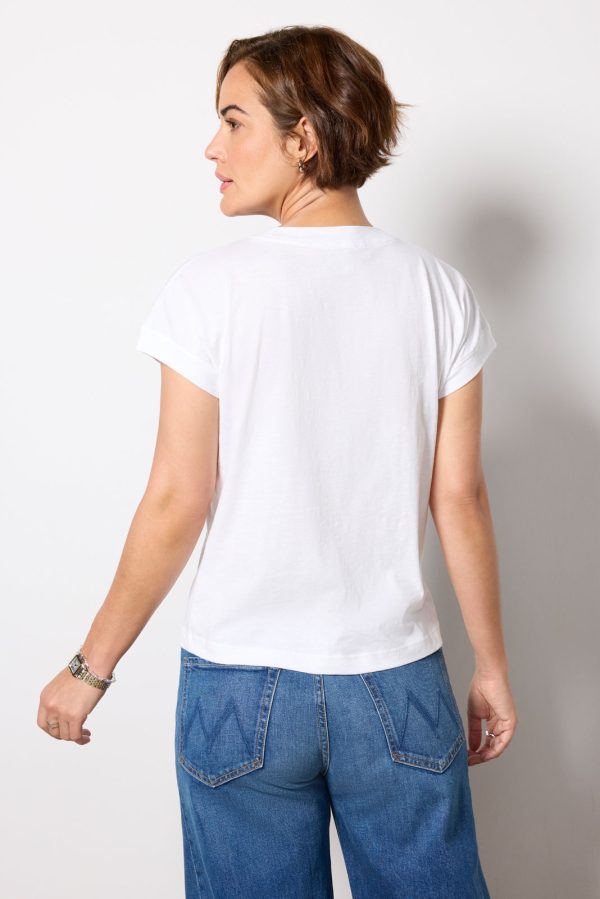 Elsa Shoulder Detail Slub Tee - Image 4