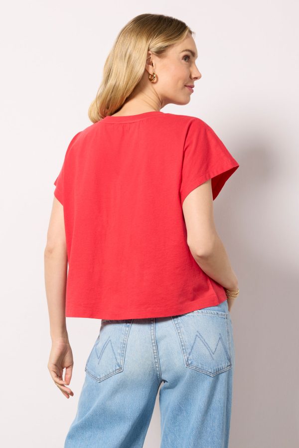 Everly Short Sleeve Cut Work Tee - Image 4