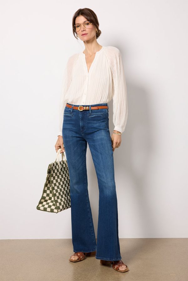 Long Sleeve Pleated Blouse - Image 6