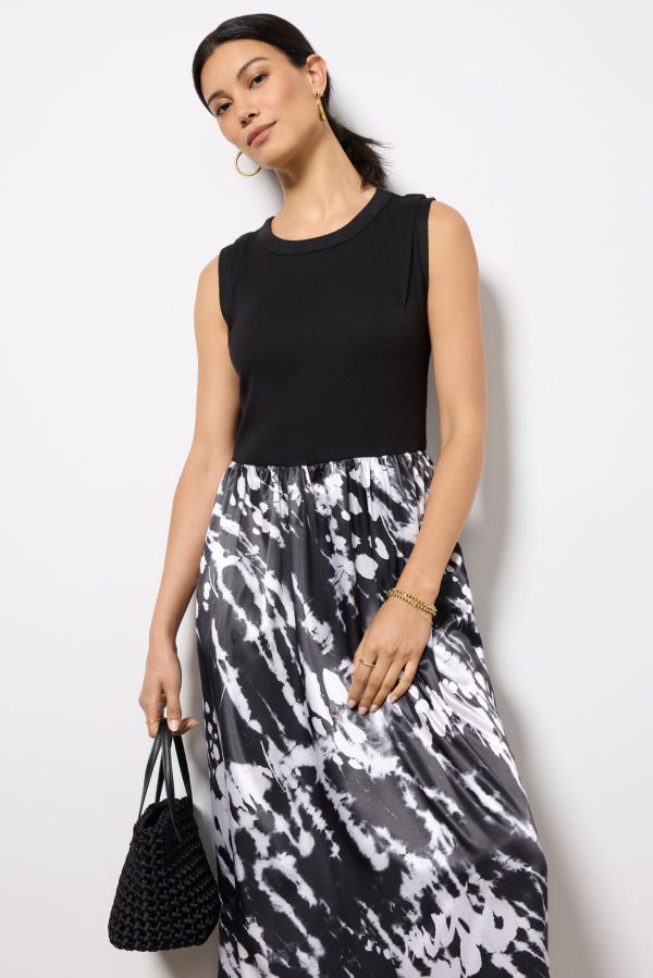 Azalea Mixed Media Midi Dress - Image 2