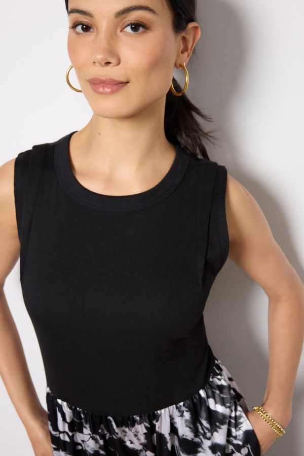 Azalea Mixed Media Midi Dress - Image 5
