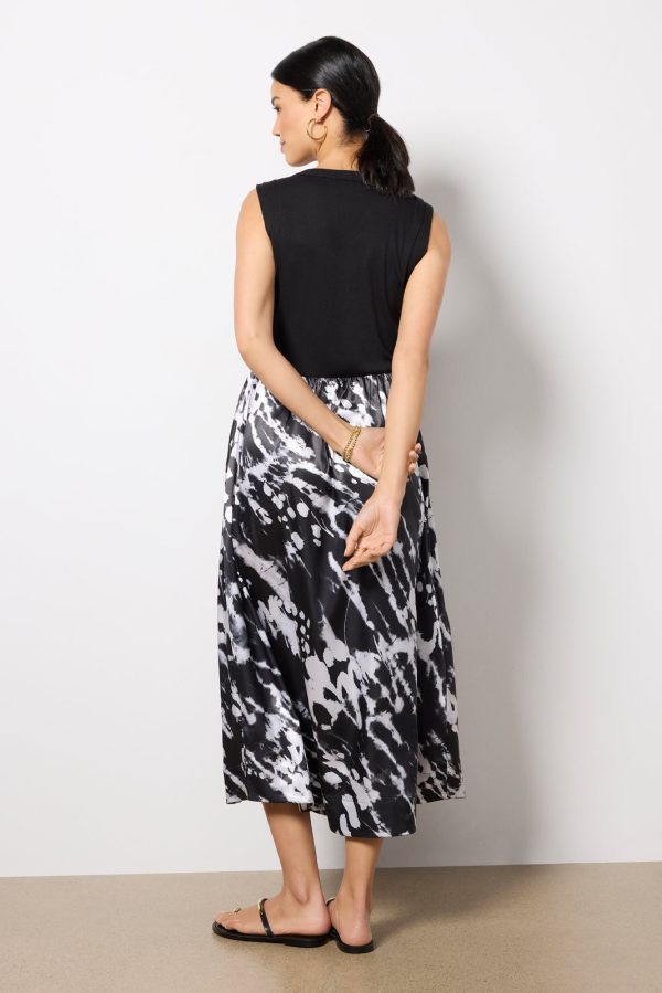 Azalea Mixed Media Midi Dress - Image 4