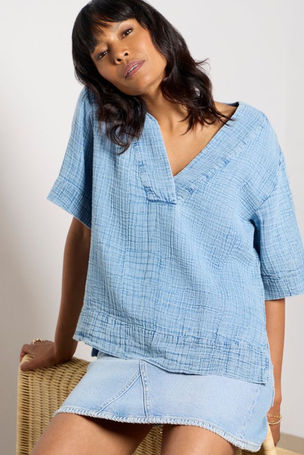 Dune Cotton Gauze Popover - Image 5