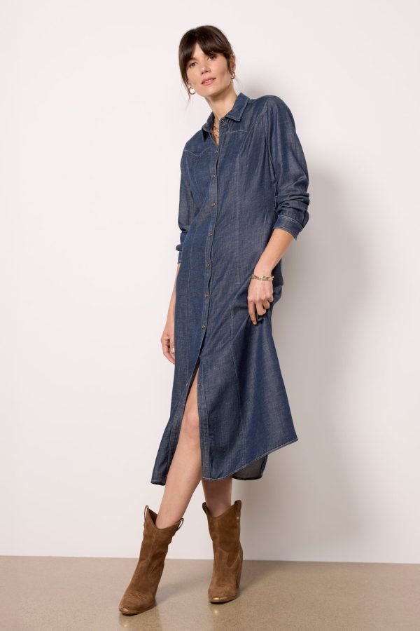 Western Yoke Shirt Dress - Image 5