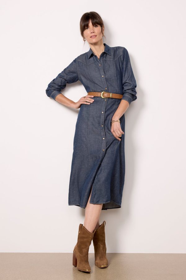 Western Yoke Shirt Dress - Image 3