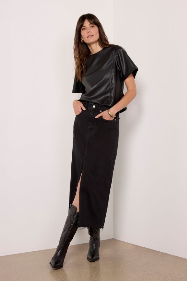 Zuri Faux Leather Tee - Image 3